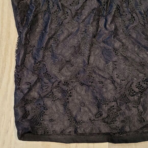 NWT Hot Topic Cosmic Aura Black Slashed Lace Tank Size XL Gothic Steampunk - Picture 8 of 8